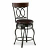 Kelley Brown & Matte Bronze Metal Ox Back Swivel Bar Stool -Storage supplies store 810543056 1