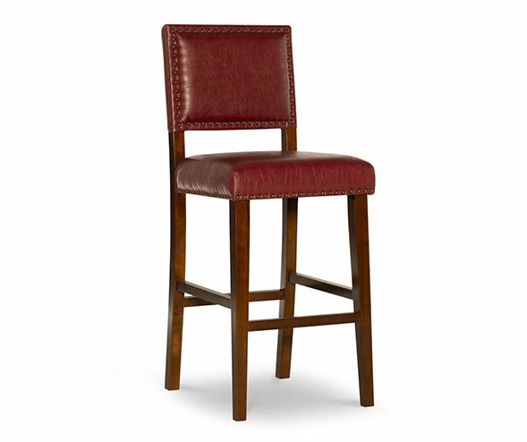 Lanier 45.5" Faux Leather Nailhead Bar Stool 3 Lanier 45.5" Faux Leather Nailhead Bar Stool