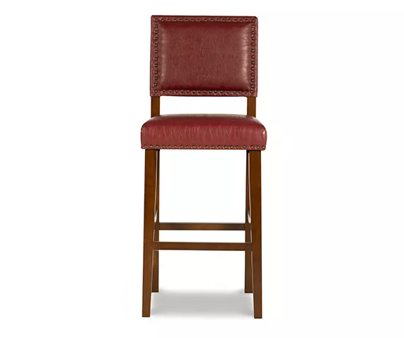 Lanier 45.5" Faux Leather Nailhead Bar Stool 6 Lanier 45.5" Faux Leather Nailhead Bar Stool - Image 4