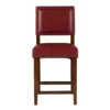 Lanier Red Upholstered Wood Nailhead Counter Stool -Storage supplies store 810543060 2
