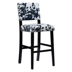 Marianne 44.75" Cow Print Upholstered Bar Stool 13 Marianne 44.75" Cow Print Upholstered Bar Stool -Storage supplies store 810543064 1