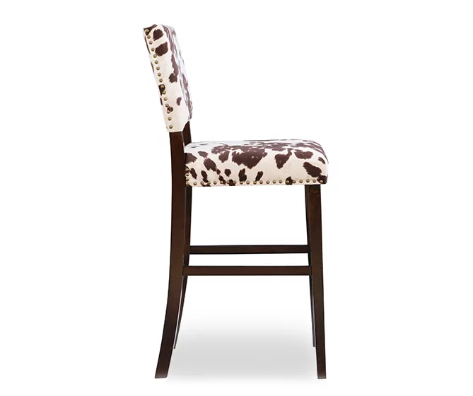 Marianne 44.75" Cow Print Upholstered Bar Stool 7 Marianne 44.75" Cow Print Upholstered Bar Stool - Image 5