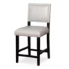 Lanier Dove Gray Upholstered Wood Nailhead Bar Stool -Storage supplies store 810543067 1