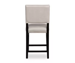 Lanier Dove Gray Upholstered Wood Nailhead Bar Stool -Storage supplies store 810543067 4