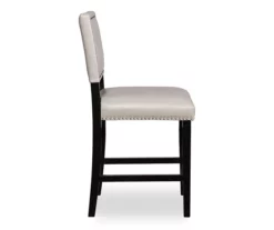 Lanier Dove Gray Upholstered Wood Nailhead Bar Stool -Storage supplies store 810543067 5