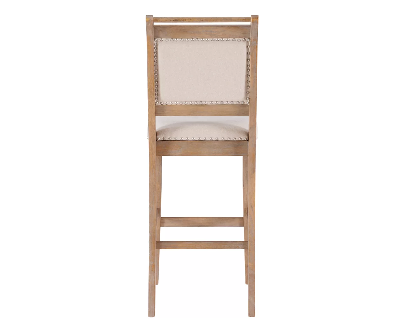Aubrey Natural Upholstered Wood Nailhead Bar Stool 11 Aubrey Natural Upholstered Wood Nailhead Bar Stool - Image 9