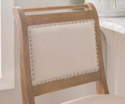 Aubrey Natural Upholstered Wood Nailhead Bar Stool 16 Aubrey Natural Upholstered Wood Nailhead Bar Stool -Storage supplies store 810543069 B8