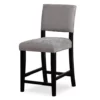 Marianna Dark Gray Washed Upholstered Velvet Counter Stool -Storage supplies store 810543071 1