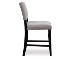Marianna Dark Gray Washed Upholstered Velvet Counter Stool 7 Marianna Dark Gray Washed Upholstered Velvet Counter Stool -Storage supplies store 810543071 5