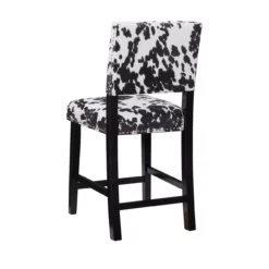 Marianne 38.75" Cow Print Upholstered Counter Stool -Storage supplies store 810543072 4