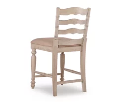Bristol Whitewash Padded Wood Counter Stool -Storage supplies store 810543074 5