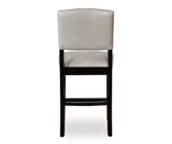 Trevor Dove Gray & Black Faux Leather Upholstered Counter Stool -Storage supplies store 810543086 5
