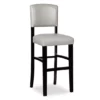 Trevor Dove Gray & Black Faux Leather Upholstered Bar Stool -Storage supplies store 810543087 1