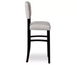 Trevor Dove Gray & Black Faux Leather Upholstered Bar Stool -Storage supplies store 810543087 4