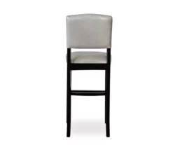 Trevor Dove Gray & Black Faux Leather Upholstered Bar Stool -Storage supplies store 810543087 5
