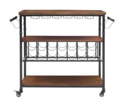 Patrick 2-Tier Wood & Metal Wine Cart -Storage supplies store 810543090 A0 2