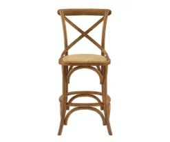 Everlie Gray Wash Curved Wood Padded Counter Stool -Storage supplies store 810543093 A0 2