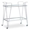 Hampton Silver 2-Shelf Rolling Steel Bar Cart -Storage supplies store 810543098 1