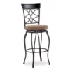 Jones Brown Curved Metal Upholstered Swivel Bar Stool 2 Jones Brown Curved Metal Upholstered Swivel Bar Stool -Storage supplies store 810543102 1