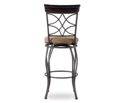 Jones Brown Curved Metal Upholstered Swivel Bar Stool -Storage supplies store 810543102 5