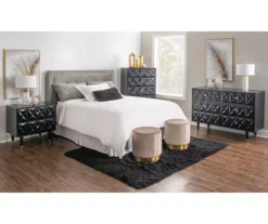 Urban Fresh Black & Gold 6-Drawer Textured Geometric Dresser 11 Urban Fresh Black & Gold 6-Drawer Textured Geometric Dresser -Storage supplies store 810543103 2