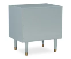 Urban Fresh Gray & Gold 2-Drawer Textured Geometric Nightstand 11 Urban Fresh Gray & Gold 2-Drawer Textured Geometric Nightstand -Storage supplies store 810543104 5
