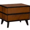 Manhattan Walnut 2-Drawer Mid-Century Wood Nightstand 1 Manhattan Walnut 2-Drawer Mid-Century Wood Nightstand -Storage supplies store 810543109 A0 1