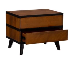Manhattan Walnut 2-Drawer Mid-Century Wood Nightstand 19 Manhattan Walnut 2-Drawer Mid-Century Wood Nightstand -Storage supplies store 810543109 A0 6