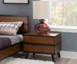 Manhattan Walnut 2-Drawer Mid-Century Wood Nightstand 14 Manhattan Walnut 2-Drawer Mid-Century Wood Nightstand -Storage supplies store 810543109 A0 7