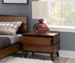 Manhattan Walnut 2-Drawer Mid-Century Wood Nightstand 15 Manhattan Walnut 2-Drawer Mid-Century Wood Nightstand -Storage supplies store 810543109 A0 8