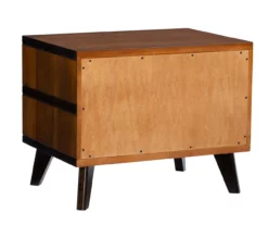Manhattan Walnut 2-Drawer Mid-Century Wood Nightstand 21 Manhattan Walnut 2-Drawer Mid-Century Wood Nightstand -Storage supplies store 810543109 A2 4