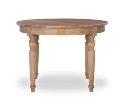 Paden Light Natural Brown Round Wooden Dining Table 11 Paden Light Natural Brown Round Wooden Dining Table -Storage supplies store 810543118 5