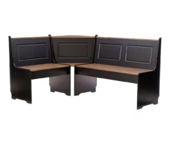 Atrium Black & Pecan 3-Piece Wooden Breakfast Nook Set 20 Atrium Black & Pecan 3-Piece Wooden Breakfast Nook Set -Storage supplies store 810543121 A0 3