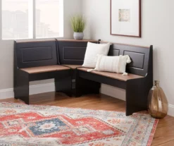 Atrium Black & Pecan 3-Piece Wooden Breakfast Nook Set 21 Atrium Black & Pecan 3-Piece Wooden Breakfast Nook Set -Storage supplies store 810543121 B0 3