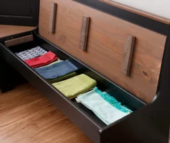 Atrium Black & Pecan 3-Piece Wooden Breakfast Nook Set 25 Atrium Black & Pecan 3-Piece Wooden Breakfast Nook Set -Storage supplies store 810543121 B8