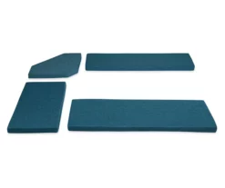 Morgan Vintage Blue 4-Piece Polyester Nook Cushion Set -Storage supplies store 810543123 4