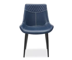 Austin Blue Faux Leather Upholstered Dining Chairs, 2-Pack -Storage supplies store 810543133 3