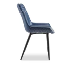 Austin Blue Faux Leather Upholstered Dining Chairs, 2-Pack -Storage supplies store 810543133 4