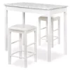 Lane Tavern White 3-Piece Counter Set 2 Lane Tavern White 3-Piece Counter Set -Storage supplies store 810543141 5