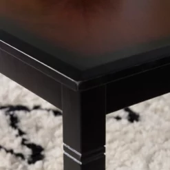 Shirley Black Cherry Transitional Wood Coffee Table 9 Shirley Black Cherry Transitional Wood Coffee Table -Storage supplies store 810543142 3