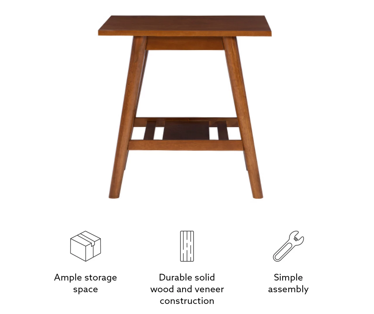 Presley Brown 2-Tier Slatted Wood End Table 7 Presley Brown 2-Tier Slatted Wood End Table - Image 5