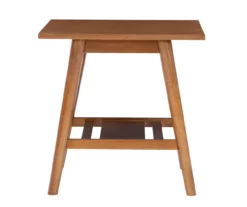 Presley Brown 2-Tier Slatted Wood End Table 19 Presley Brown 2-Tier Slatted Wood End Table -Storage supplies store 810543147 A0 2