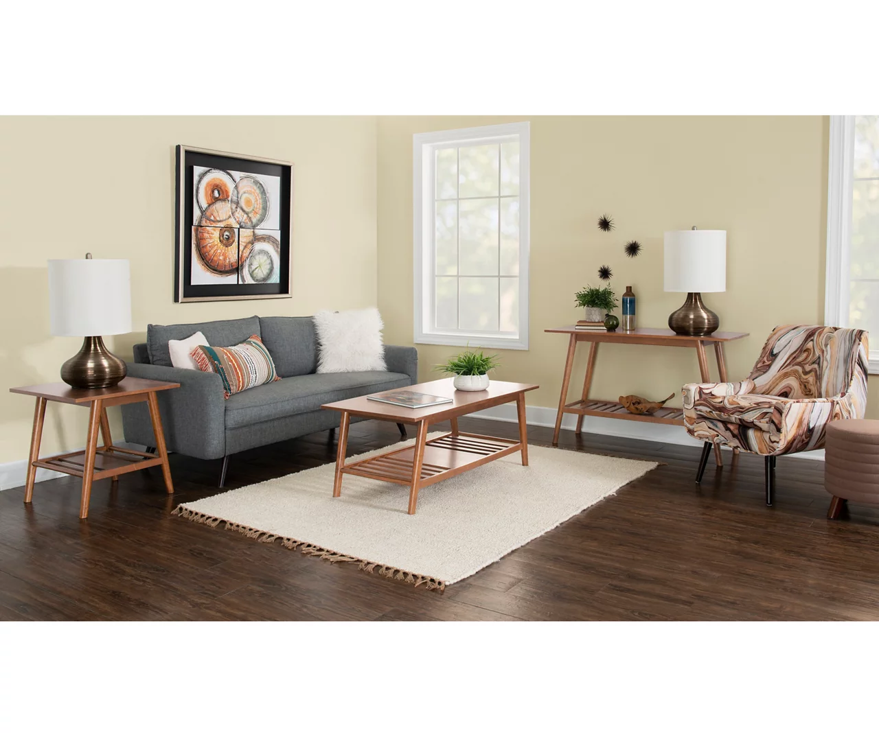 Presley Brown 2-Tier Slatted Wood End Table 6 Presley Brown 2-Tier Slatted Wood End Table - Image 4