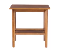 Presley Brown 2-Tier Slatted Wood End Table 20 Presley Brown 2-Tier Slatted Wood End Table -Storage supplies store 810543147 A1 3