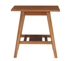 Presley Brown 2-Tier Slatted Wood End Table 22 Presley Brown 2-Tier Slatted Wood End Table -Storage supplies store 810543147 A2 5