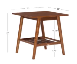 Presley Brown 2-Tier Slatted Wood End Table 23 Presley Brown 2-Tier Slatted Wood End Table -Storage supplies store 810543147 D8 12