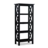 Richland Black 4-Shelf Bookcase -Storage supplies store 810543156 1