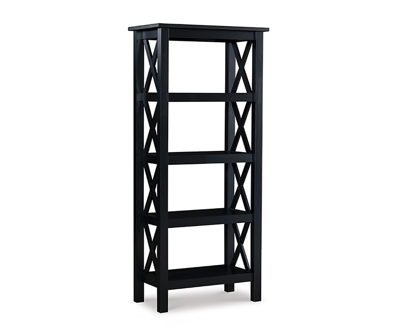 Richland Black 4-Shelf Bookcase 3 Richland Black 4-Shelf Bookcase