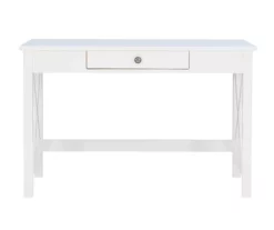 Richland White 1-Drawer Wood X Leg Desk 9 Richland White 1-Drawer Wood X Leg Desk -Storage supplies store 810543159 3