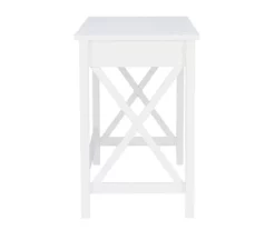 Richland White 1-Drawer Wood X Leg Desk 10 Richland White 1-Drawer Wood X Leg Desk -Storage supplies store 810543159 4
